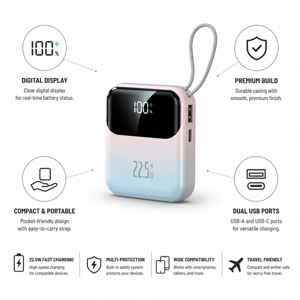 Power Bank with Digital Display