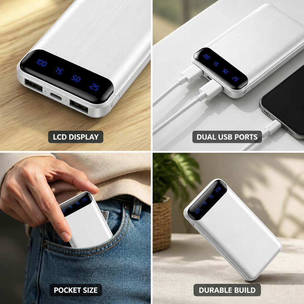Power Bank with LCD Screen