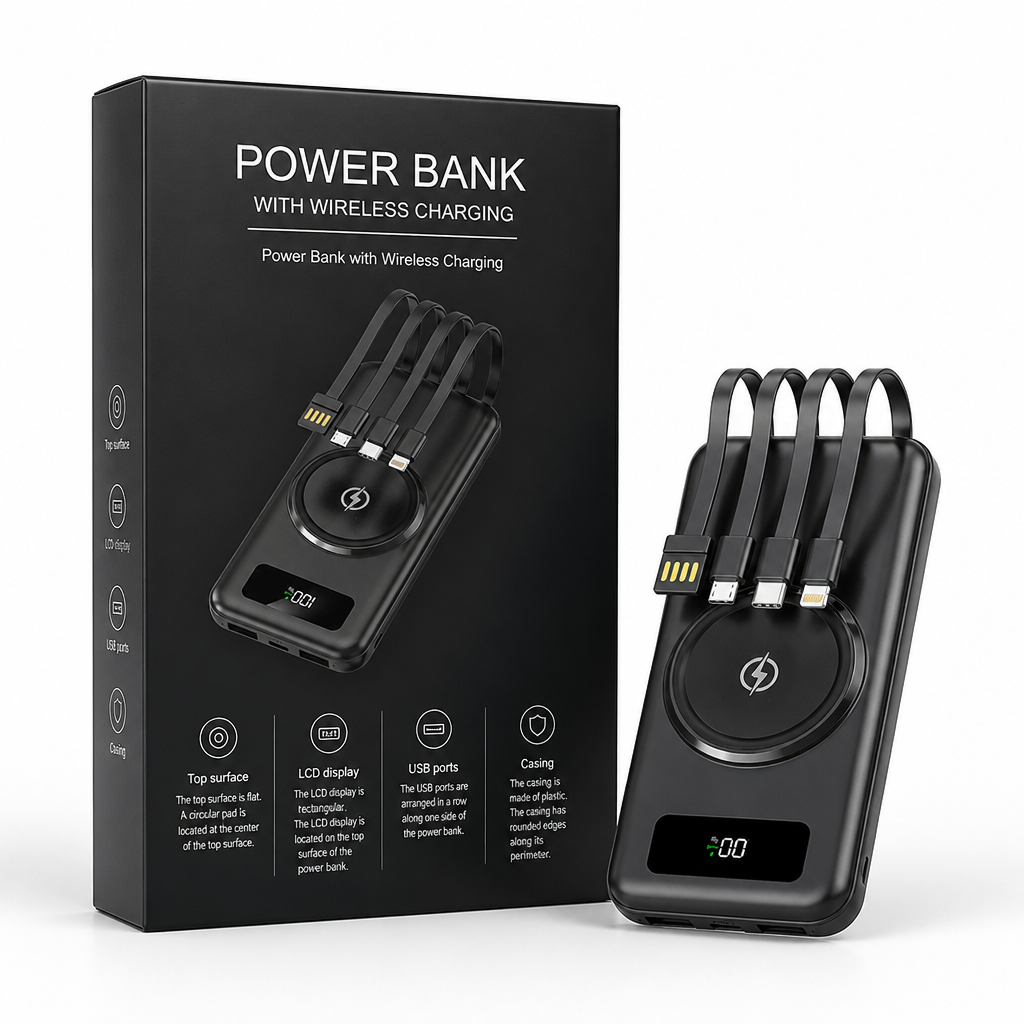 Power Bank with Wireless Charging