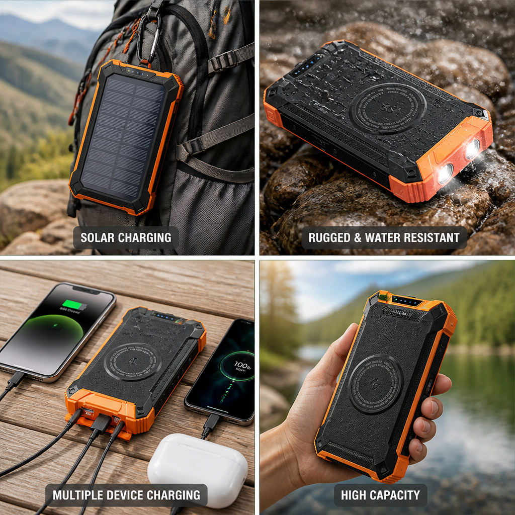Solar Power Bank | High-Capacity & Rugged