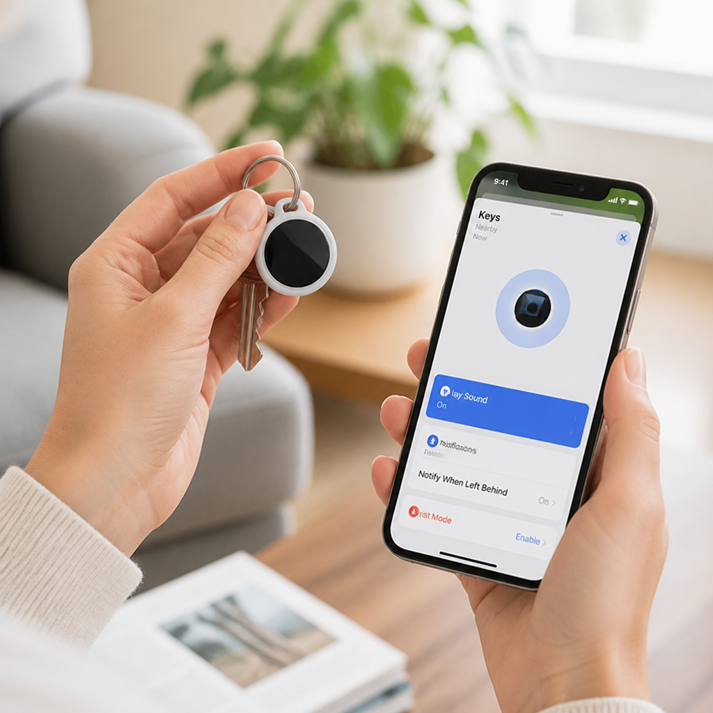 Teletrackers Bluetooth Tracking Device | Compact 34 x 34 x 6 mm & Battery Included