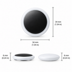 Teletrackers Bluetooth Tracking Device | Compact 34 x 34 x 6 mm & Battery Included
