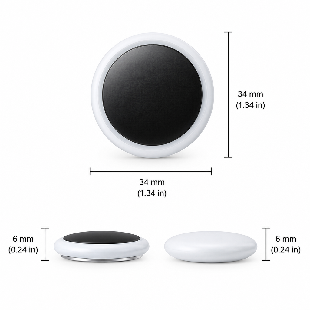 Teletrackers Bluetooth Tracking Device | Compact 34 x 34 x 6 mm & Battery Included