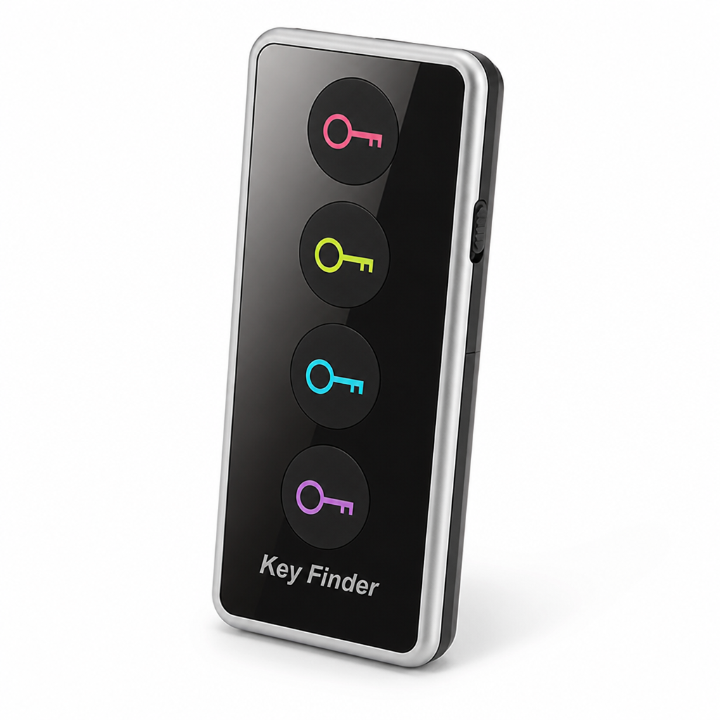 Teletrackers Bluetooth Tracking Device | Key Finder with LED Flash & 30 m Range | 4-Pack