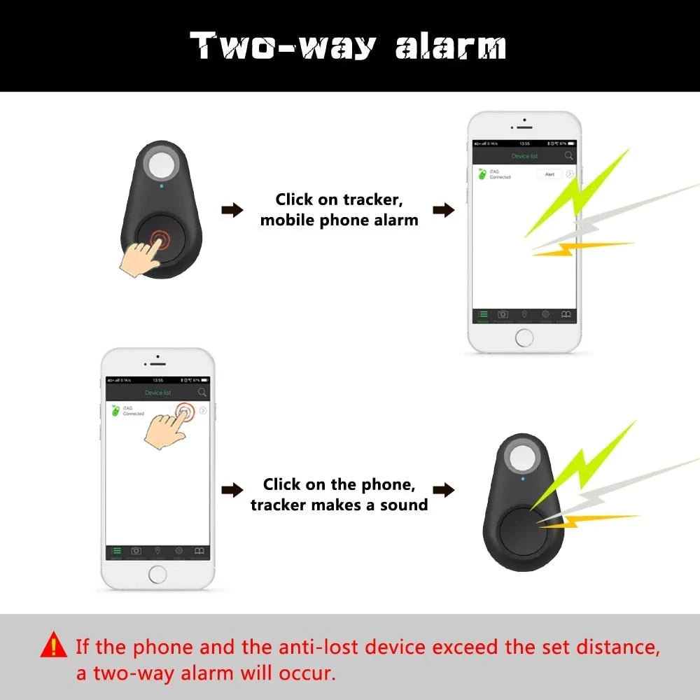 Teletrackers Bluetooth Tracking Device | Key Finder with Ring Alarm | 3-6 Month Battery