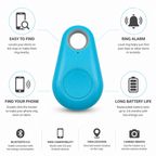 Teletrackers Bluetooth Tracking Device | Key Finder with Ring Alarm | 3-6 Month Battery