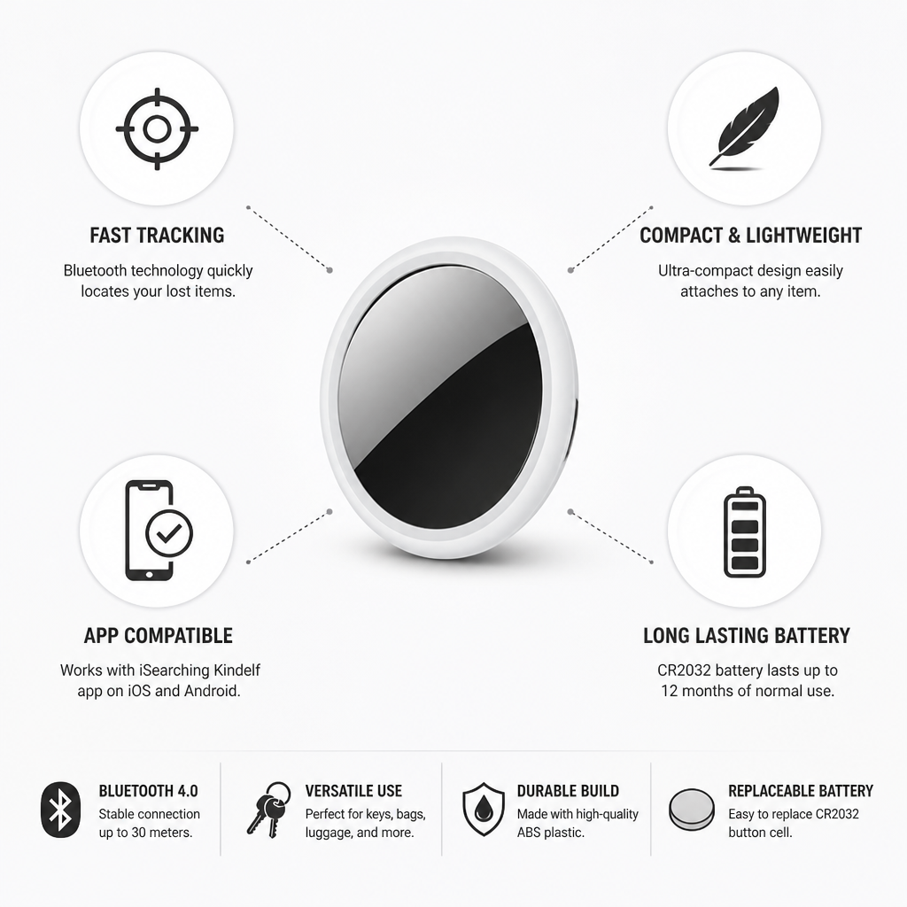 Teletrackers Bluetooth Tracking Device | Ultra-Compact & App Compatible