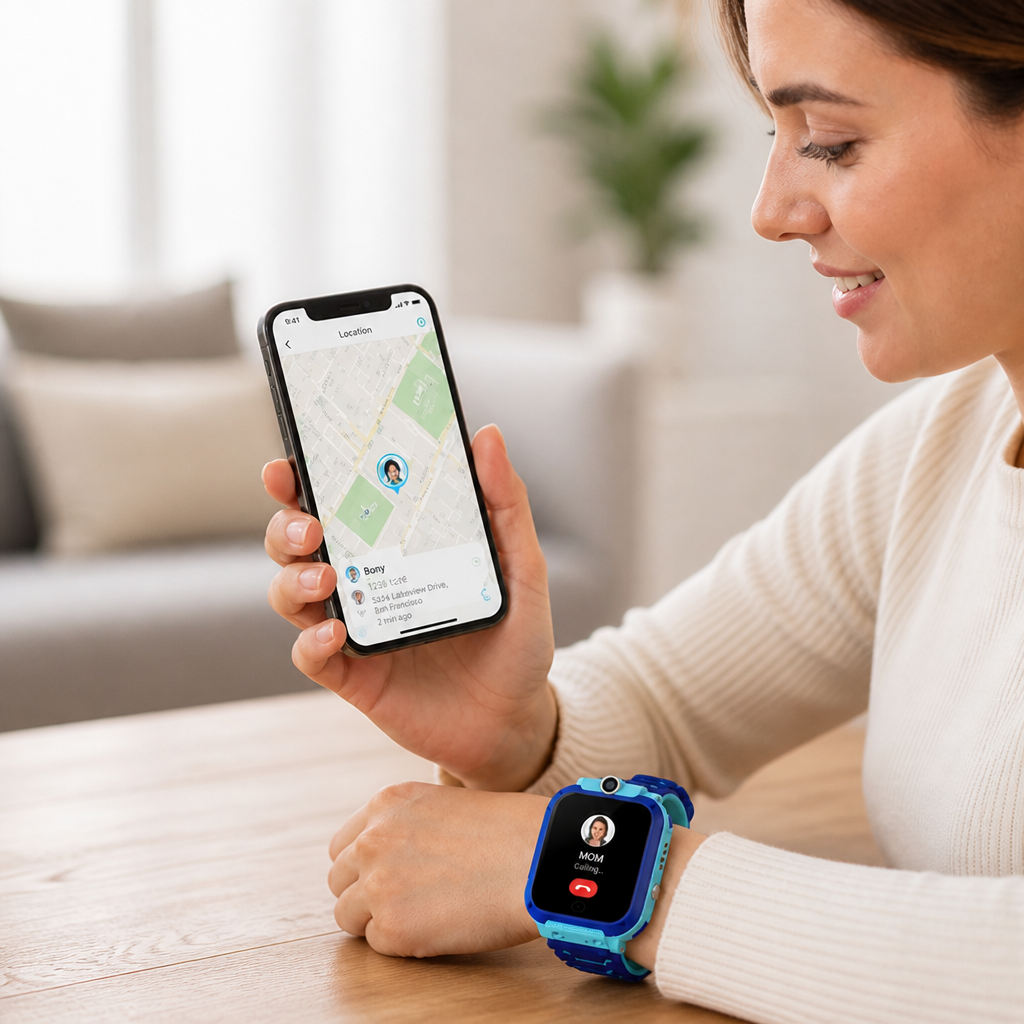 Teletrackers GPS Tracker for Kids Smartwatch | Real-Time Tracking & SOS Button & Two-Way Calling