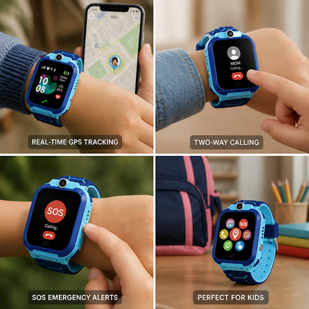 Teletrackers GPS Tracker for Kids Smartwatch | Real-Time Tracking & SOS Button & Two-Way Calling