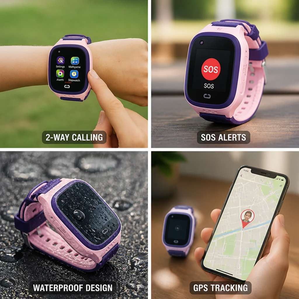 Teletrackers GPS Tracker for Kids Smartwatch | SOS Alerts & Two-Way Calling